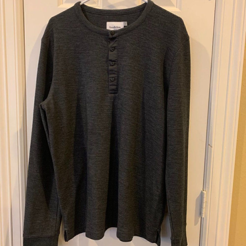 Goodfellow Gray Lightweight Knit Long Sleeve Top